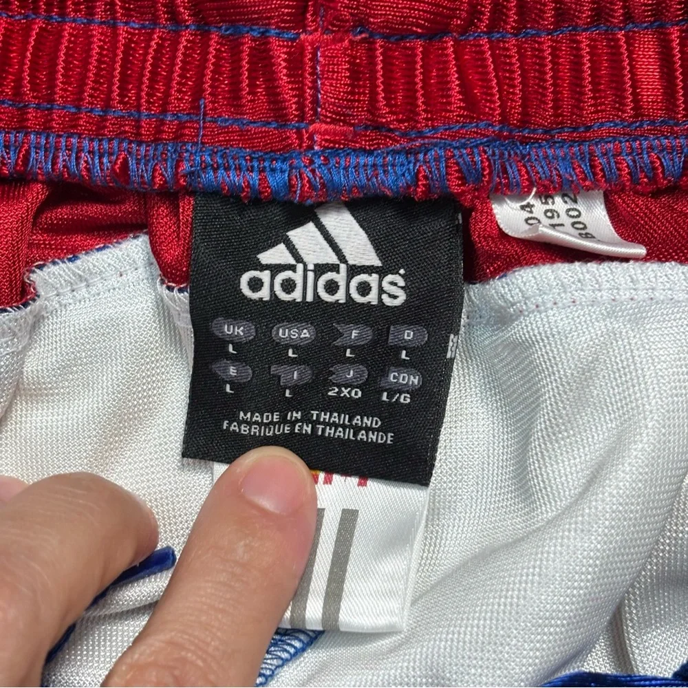 Y2K adidas Blue Sweatpants with Red and White Stripes - Picture 6 of 11